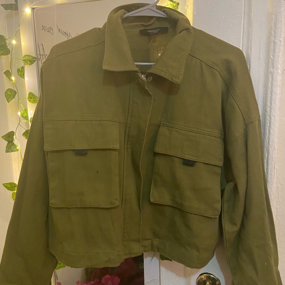 Forever 21 Green Jacket 0X